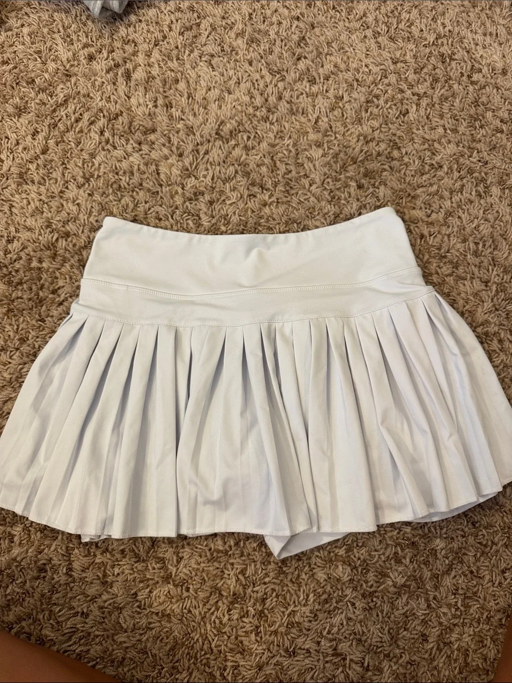 Women's White Pleated Skater Skirt